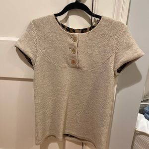 tory burch half button blouse